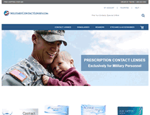 Tablet Screenshot of militarycontactlenses.com